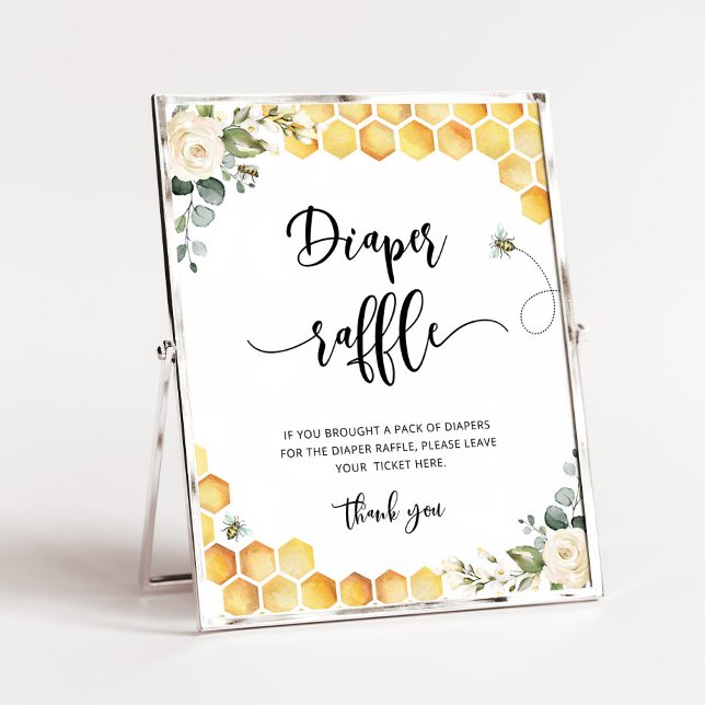 Póster Cartel de la ducha de bebé en el pañal de abeja (Subido por el creador)