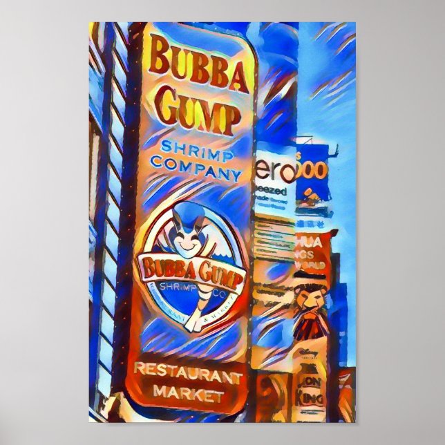 Póster Cartel de la empresa camaronera Bubba Gump (Frente)