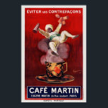 Póster Cartel de la época del café Martin, francés Art De<br><div class="desc">Poster de publicidad de arte deco de Francia. Publicado en 1921. Tenga en cuenta que nuestros posters son reproducciones de alta calidad basadas en escaneos profesionales de alta resolución de los originales. Nuestro proceso de retoque manual no implica el uso de filtros que eliminen los detalles o texturas originales que...</div>