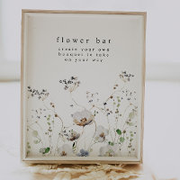 Cartel de la estación de flores de flores silvestr