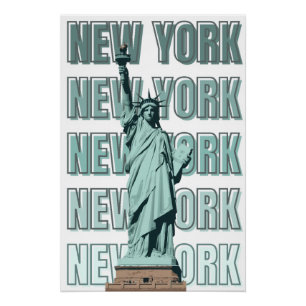Póster Cartel de la Estatua de la Libertad Nueva York