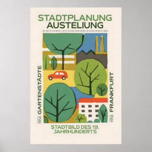 Póster Cartel de la exposición de planificación urbana de