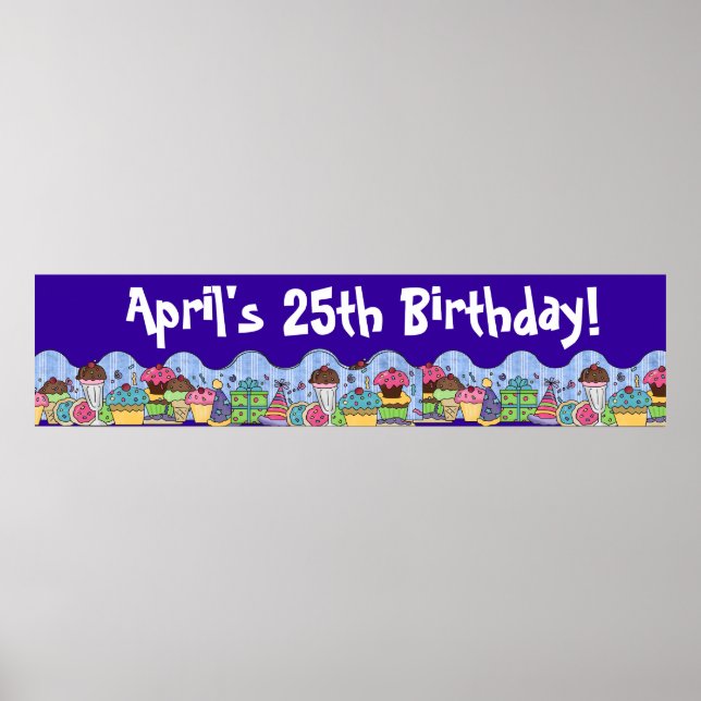 Póster Cartel de la fiesta de cumpleaños (Frente)