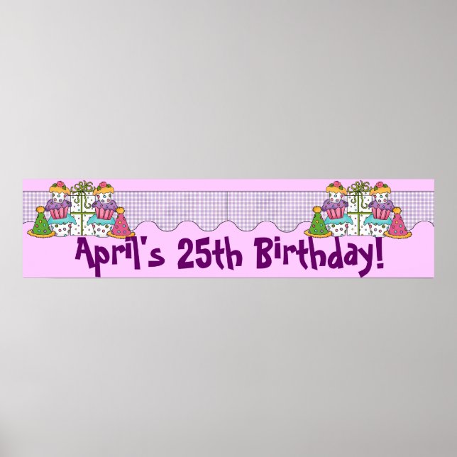 Póster Cartel de la fiesta de cumpleaños (Frente)