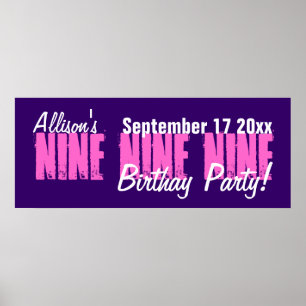 Póster Cartel de la fiesta de cumpleaños de personalizado