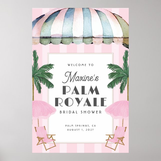 Póster Cartel de la fiesta de Palm Royale (Frente)