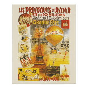 Póster Cartel de la Gran Fiesta Antigüedades de París