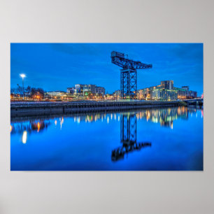 Póster Cartel de la grúa Finnieston, Glasgow