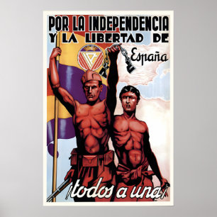 Póster Cartel de la Guerra Civil Española del Frente Popu