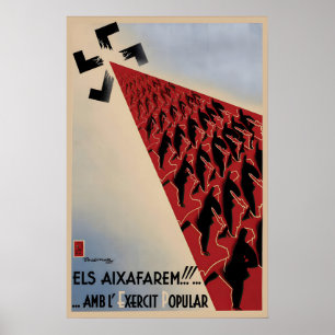 Póster Cartel de la Guerra Civil Española El Ejército Pop