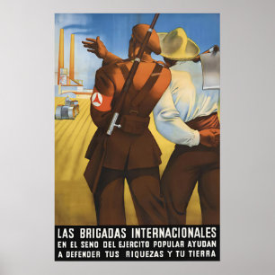 Póster Cartel de la Guerra Civil Española El Internaciona