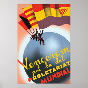 Póster Cartel de la Guerra Civil Española Ganaremos por e