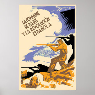 Póster Cartel de la Guerra Civil Española La Comuna de Pa