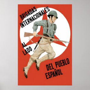 Póster Cartel de la Guerra Civil Española La Internaciona