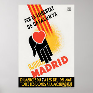 Póster Cartel de la Guerra Civil Española Libertad para C