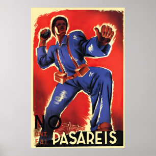 Póster Cartel de la Guerra Civil Española No Pasareis No 