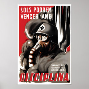 Póster Cartel de la Guerra Civil Española Sólo podemos ga