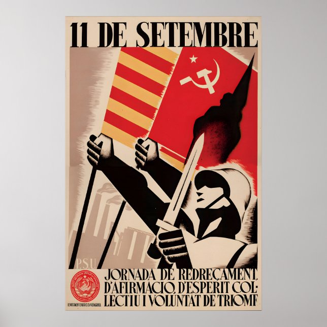 Póster Cartel de la Guerra Civil Española  Un día de afir (Frente)