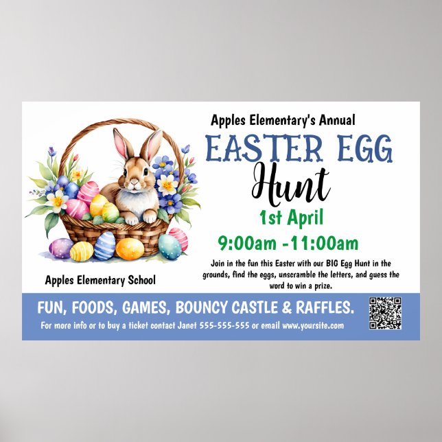 Póster Cartel de la iglesia PTA de EASTER EGG HUNT PTO (Frente)