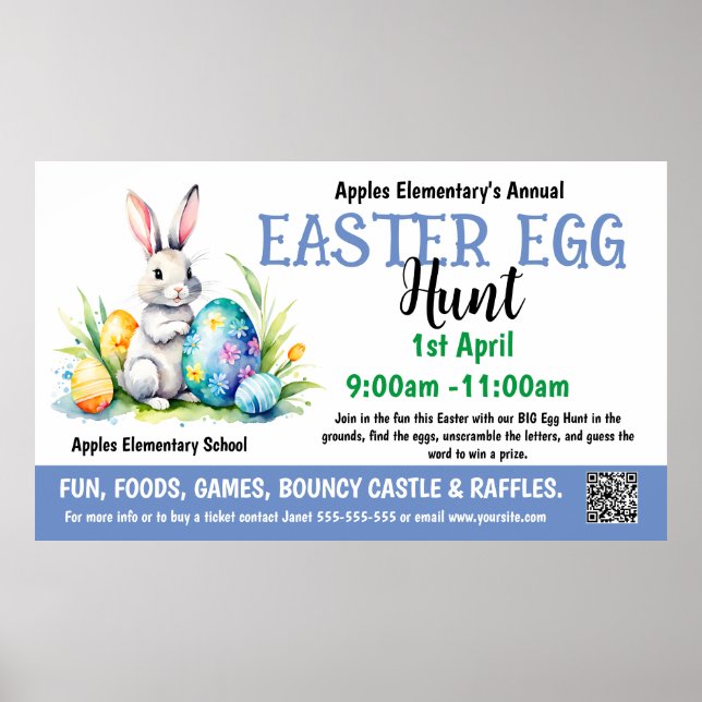 Póster Cartel de la iglesia PTA de EASTER EGG HUNT PTO (Frente)