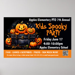 Póster Cartel de la iglesia PTA para la recaudación de fo