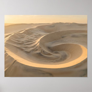 Póster Cartel de la naturaleza de dunas en espiral del de