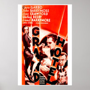 Póster Cartel de la película Grand Hotel 1932 Hollywood C