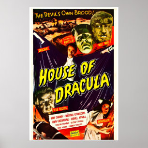 Póster Cartel de la película House of Dracula 1945 IMPRES