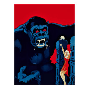Póster Cartel de la película vintage King Kong (1933)