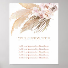 Póster Cartel de la personalizado del desierto del boho d