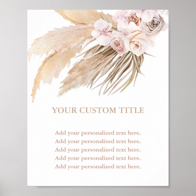 Póster Cartel de la personalizado del desierto del boho d (Frente)