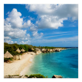 Póster Cartel de la playa de la costa oeste de Curazao 20