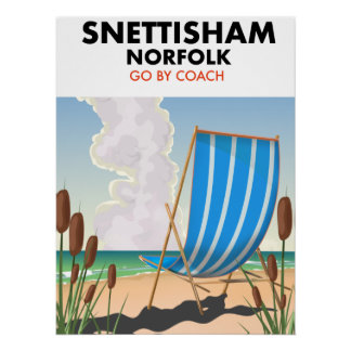 Póster Cartel de la playa Snettisham Norfolk