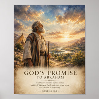 Póster Cartel de la Promesa de Dios a Abraham