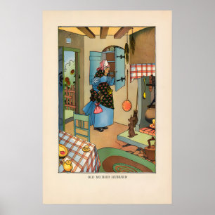 Póster Cartel de la rima infantil de la anciana Madre Hub