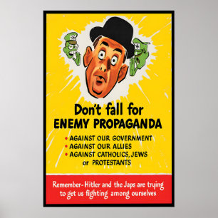 Póster Cartel de la Segunda Guerra Mundial EE. UU. No cai