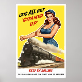 Póster cartel de la Segunda Guerra Mundial en el frente i