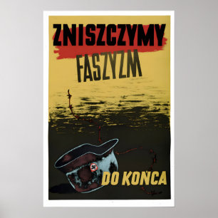Póster Cartel de la Segunda Guerra Mundial Polonia Destru