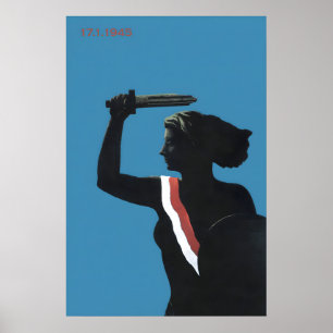 Póster Cartel de la Segunda Guerra Mundial Polonia Libera