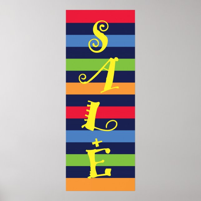 Póster Cartel de la tienda de ventas (Frente)