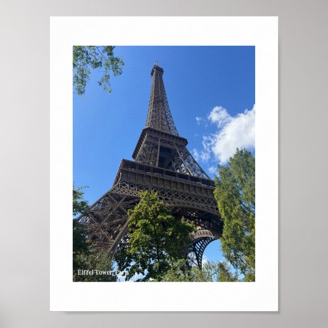 Póster Cartel de la Torre Eiffel, París, Francia (Frente)