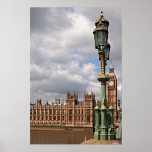 Póster Cartel de las Casas del Parlamento y Big Ben en Lo