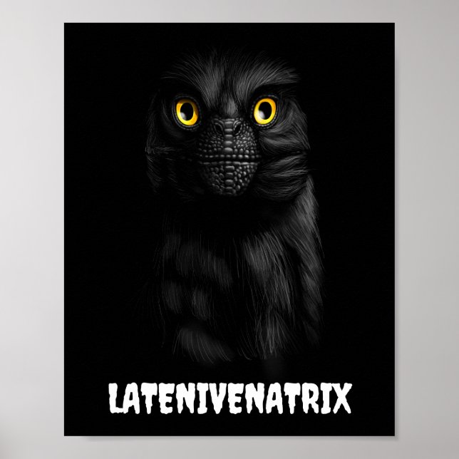Póster Cartel de Latenivenatrix Troodon Stenonychosaurus (Frente)