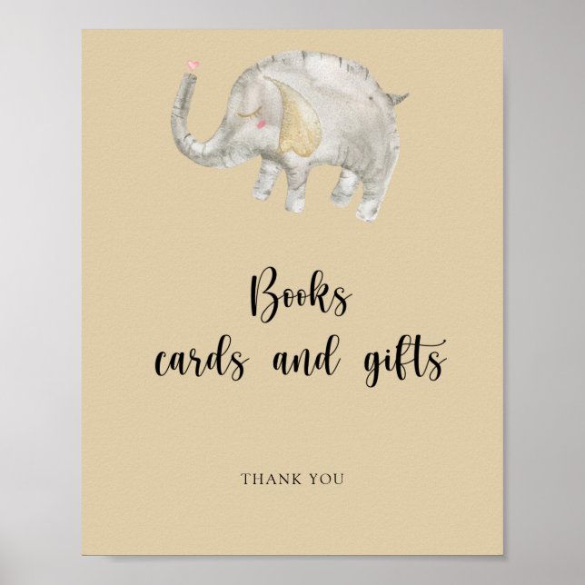 Póster Cartel de libros de globos de elefante tarjetas y  (Frente)