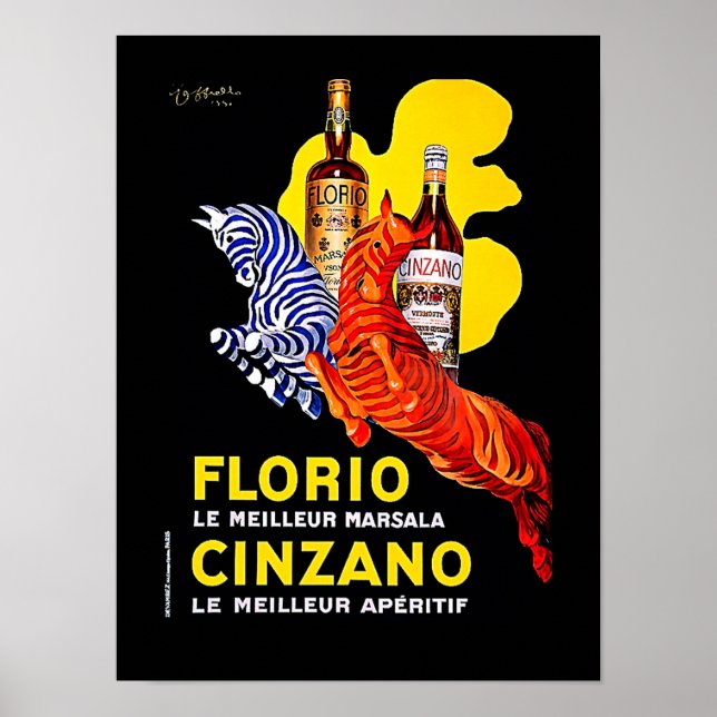 Póster Cartel de licor Art Déco de Leonetto Cappiello (Frente)