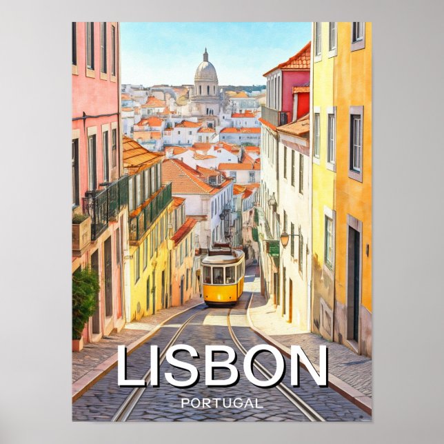Póster Cartel de Lisboa Portugal (Frente)