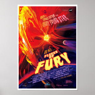 Póster Cartel de llamaradas de furia de la Oficina de via