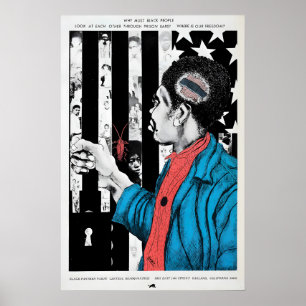 Póster Cartel de los 70  Pantera Negra - ¿Dónde está nues