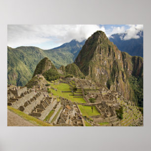 Póster Cartel de Machu Picchu, ciudad inca en Perú