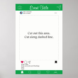 Póster Cartel de marco de accesorios para cabina de fotos